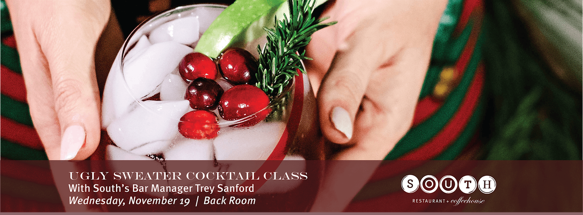 Ugly Sweater Holiday Cocktail Class with bar manager, Trey Sanford, 19 November | Event in Anchorage | AllEvents