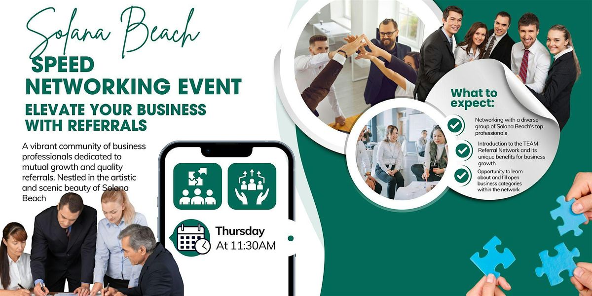 Solana Beach TEAM Speed Networking Event at Crust Pizzeria | Event in Solana Beach | AllEvents
