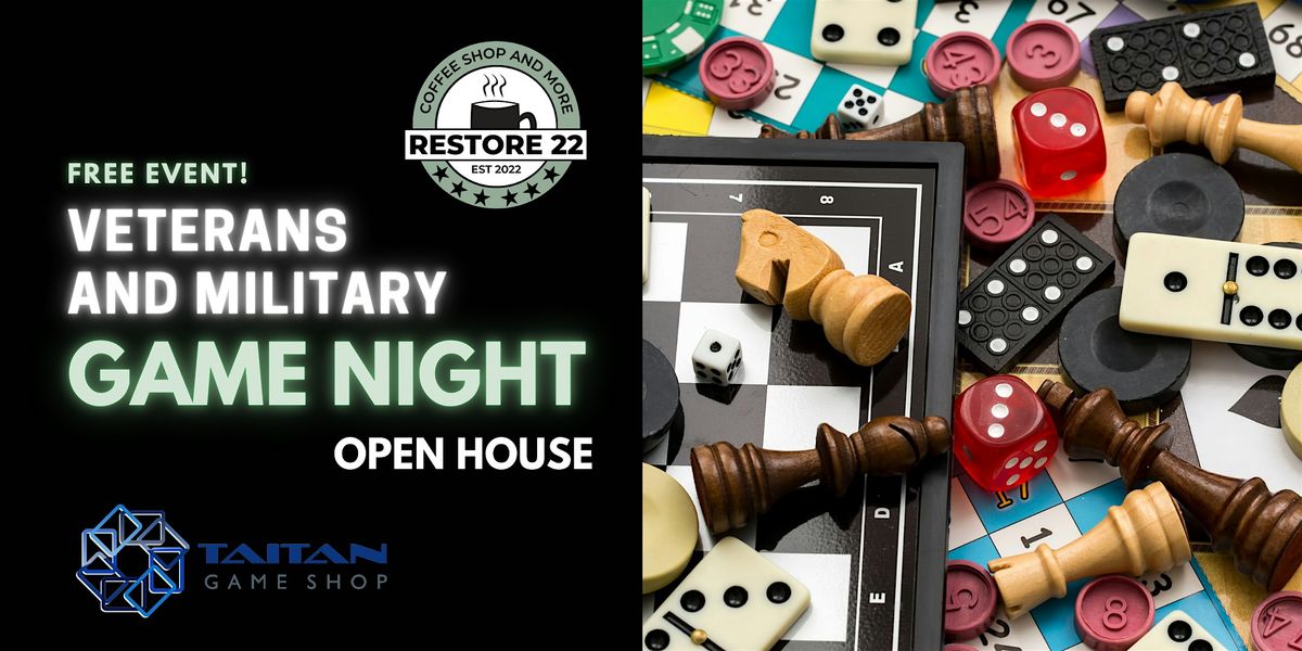 Veterans and Military Game Night Open House, 2 August | Event in Coraopolis | AllEvents