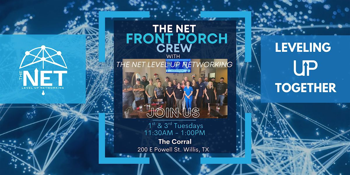 The NET Front Porch Crew Team Networking, 18 November | Event in Willis | AllEvents