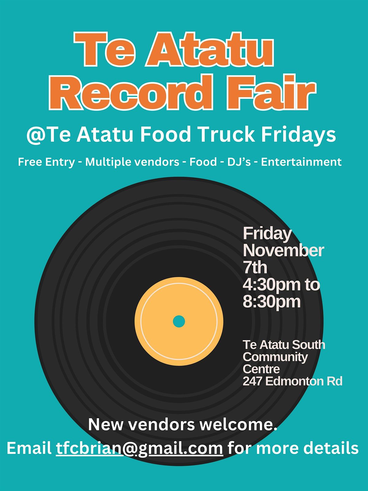 Te Atatu Record Fair, 7 November | Event in Auckland | AllEvents