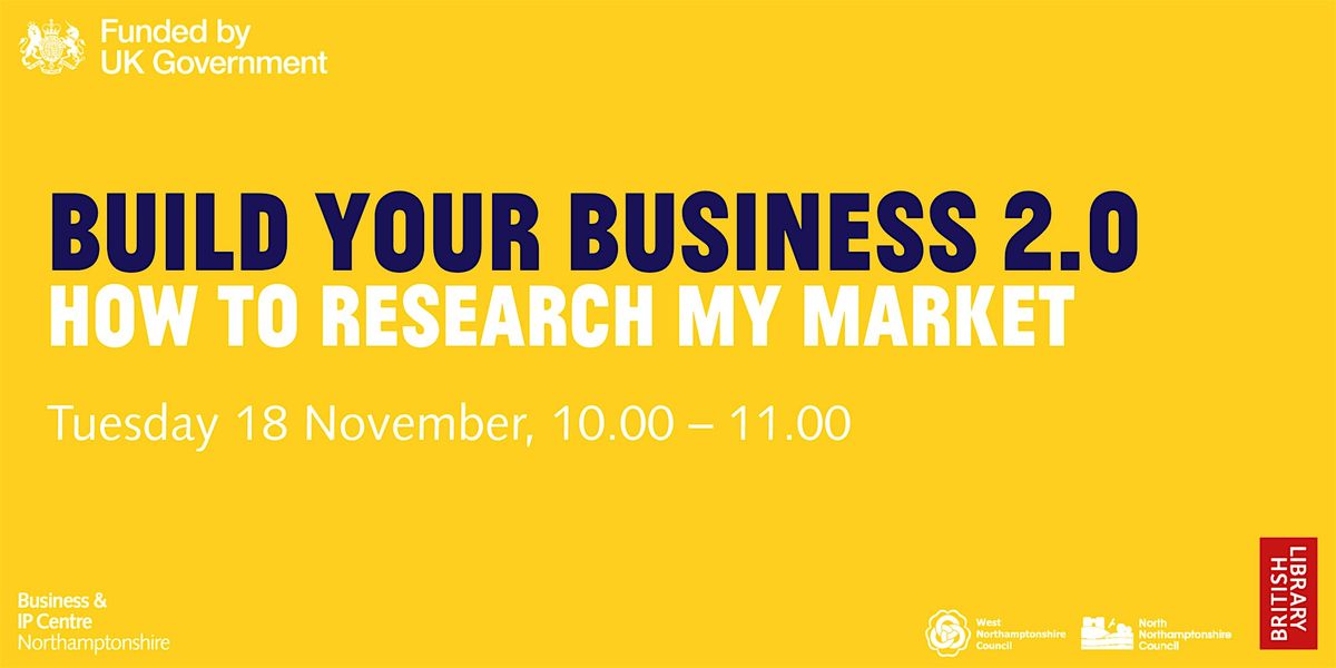 How to research my market workshop, 18 November | Event in Wellingborough | AllEvents