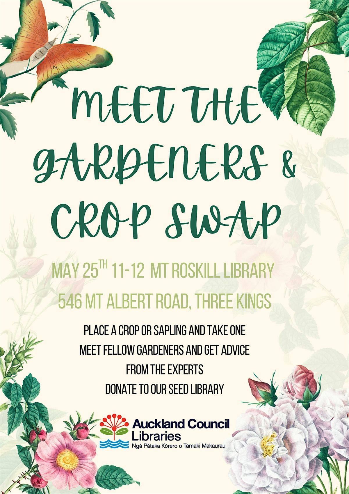 Meet the Gardeners of Puketāpapa and Crop Swap, 25 May | Event in Auckland | AllEvents