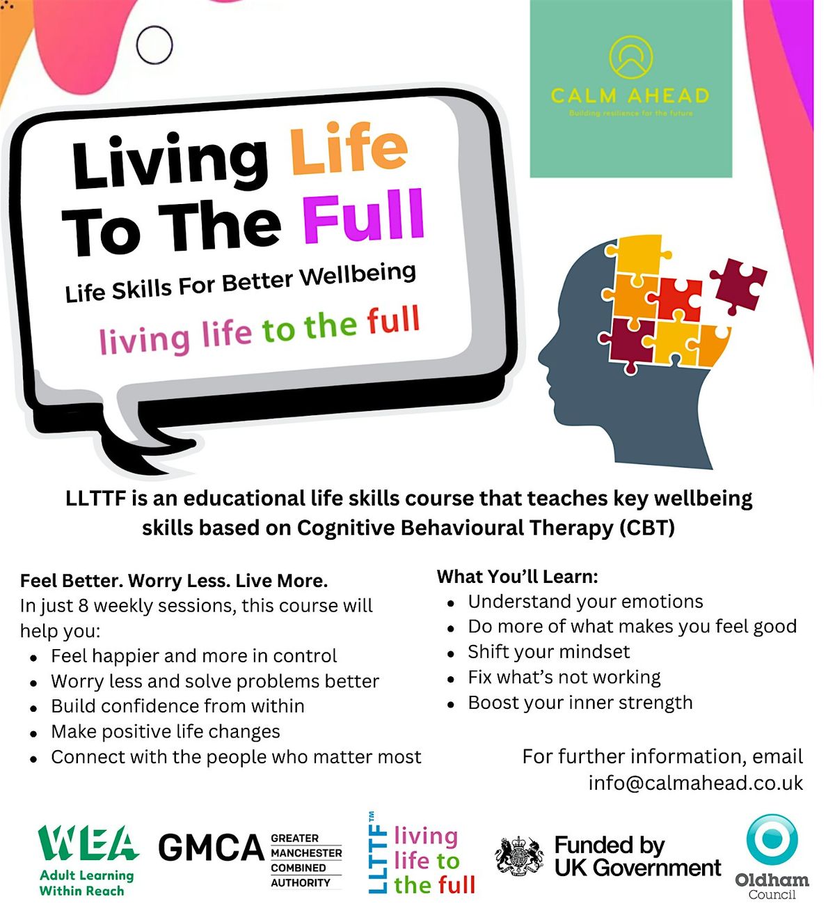 Live Life to the Full - Oldham Library *evenings*, 2 October | Event in Oldham | AllEvents