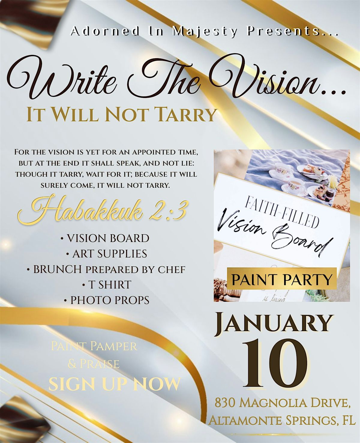 Write The Vision... It Will Not Tarry, 10 January | Event in Altamonte Springs | AllEvents