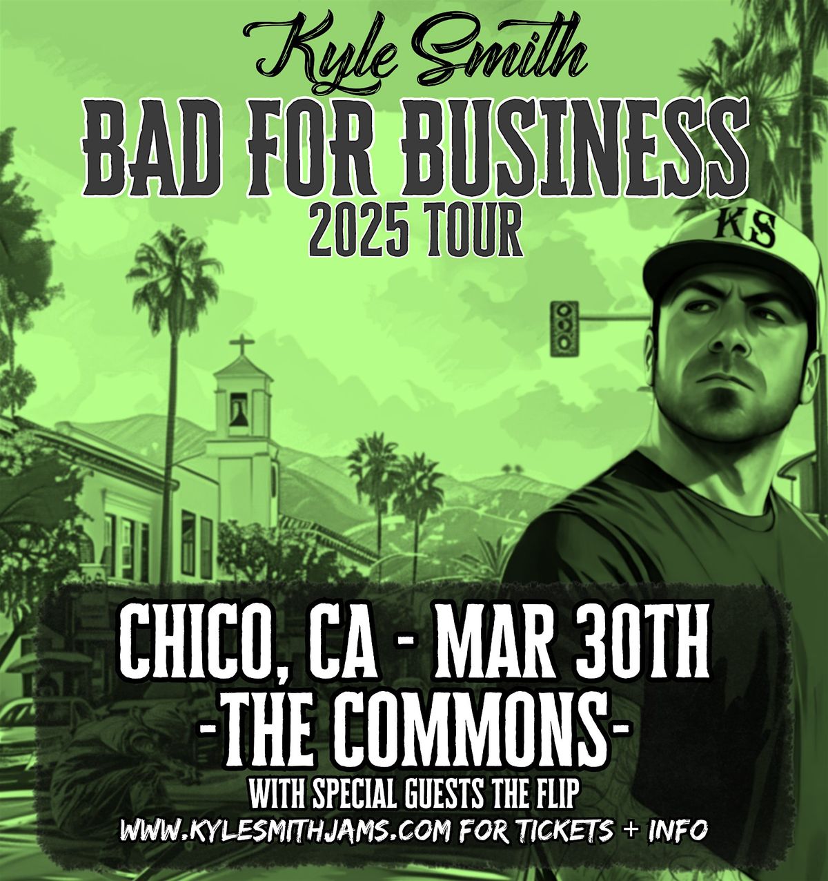 Kyle Smith Bad for Business 2025 Tour Live at The Commons, 23 August | Event in Chico | AllEvents