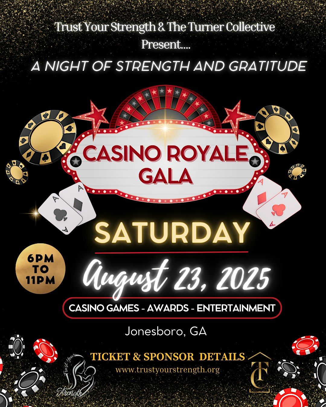 Trust Your Strength & The Turner Collective Casino Royale Gala, 23 August | Event in Jonesboro | AllEvents