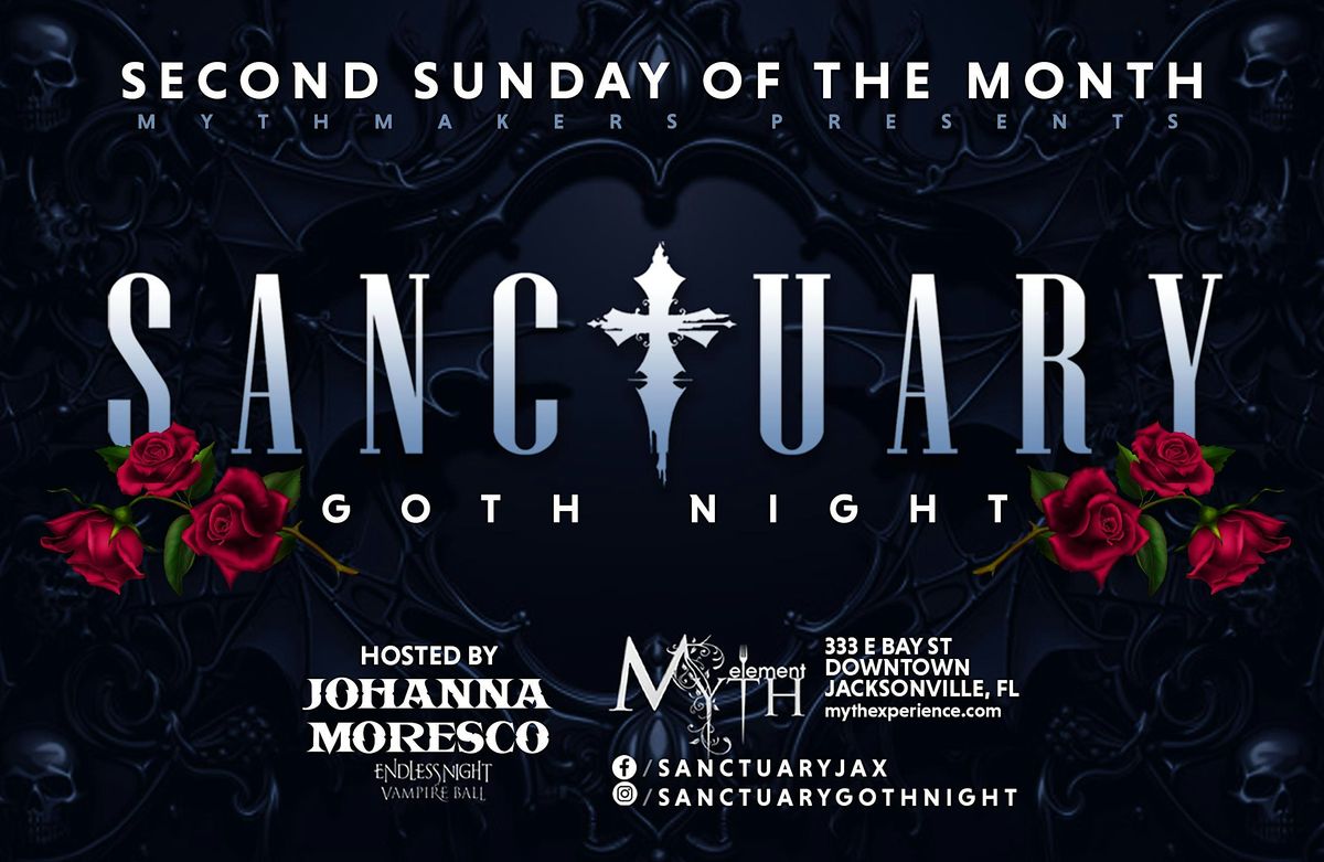 Sanctuary Goth Night at Myth | 06.8.25, 8 June | Event in Jacksonville | AllEvents