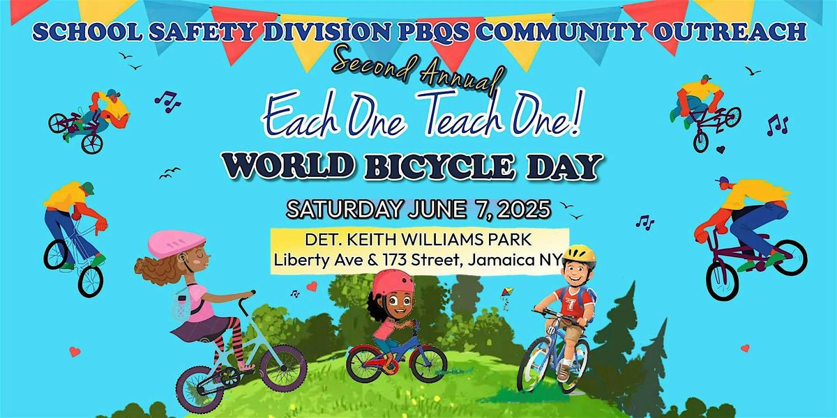 Each One Teach One World Bicycle Day, 7 June | Event in Queens | AllEvents