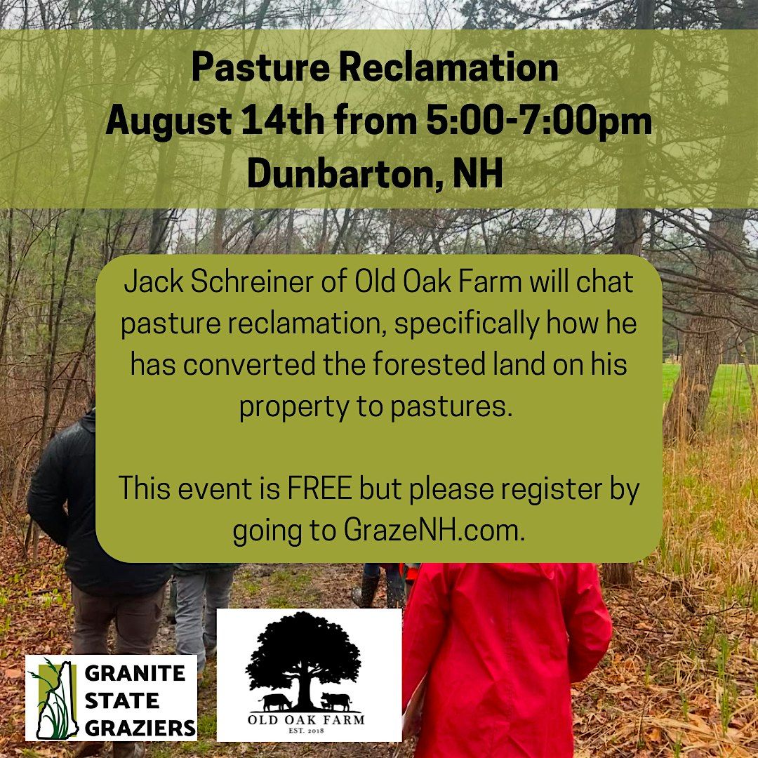 Pasture Reclamation | Event in Dunbarton | AllEvents