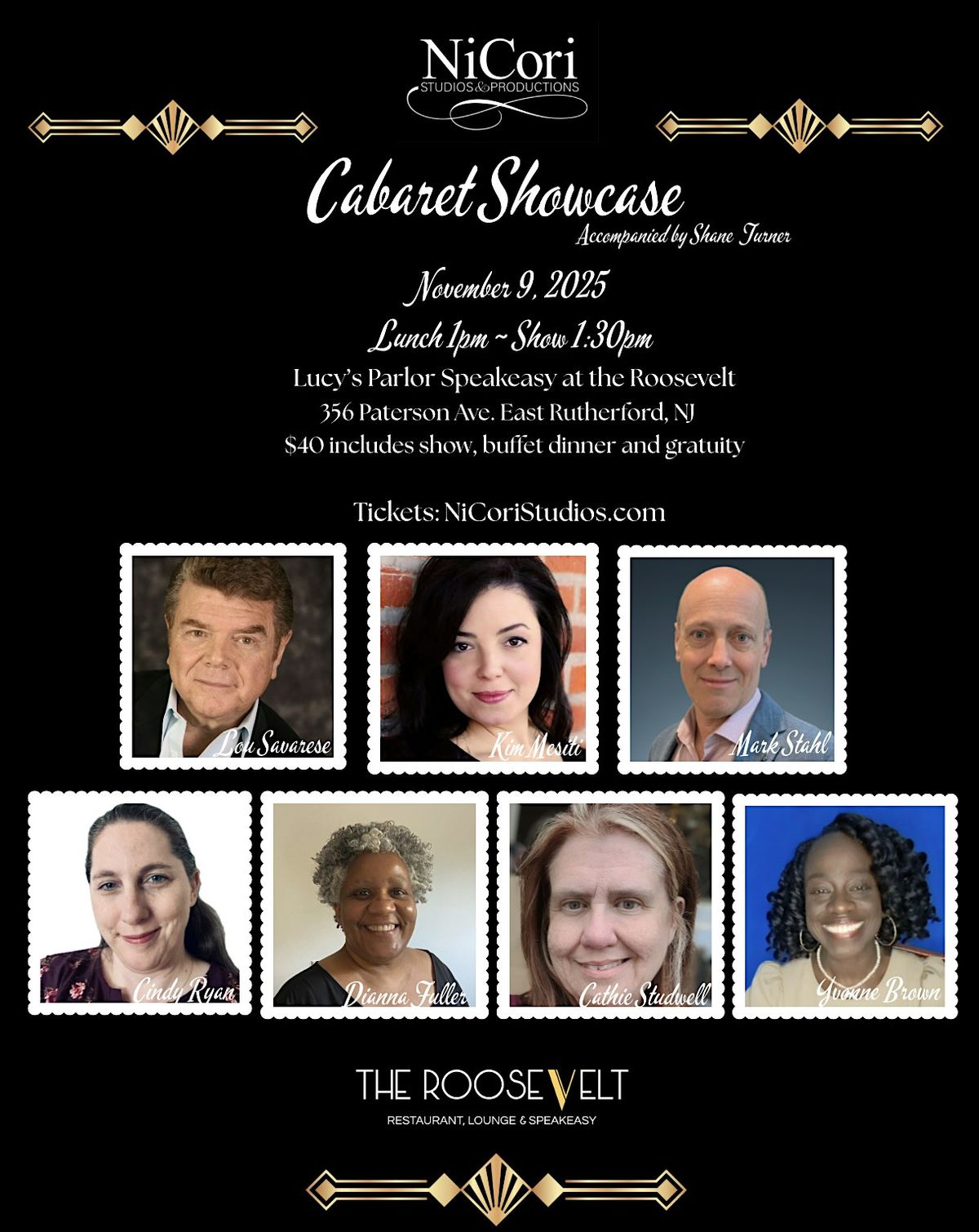 NiCori Cabaret Showcase LEVEL ONE Lucy's Parlor Speakeasy @ the Roosevelt, 9 November | Event in East Rutherford