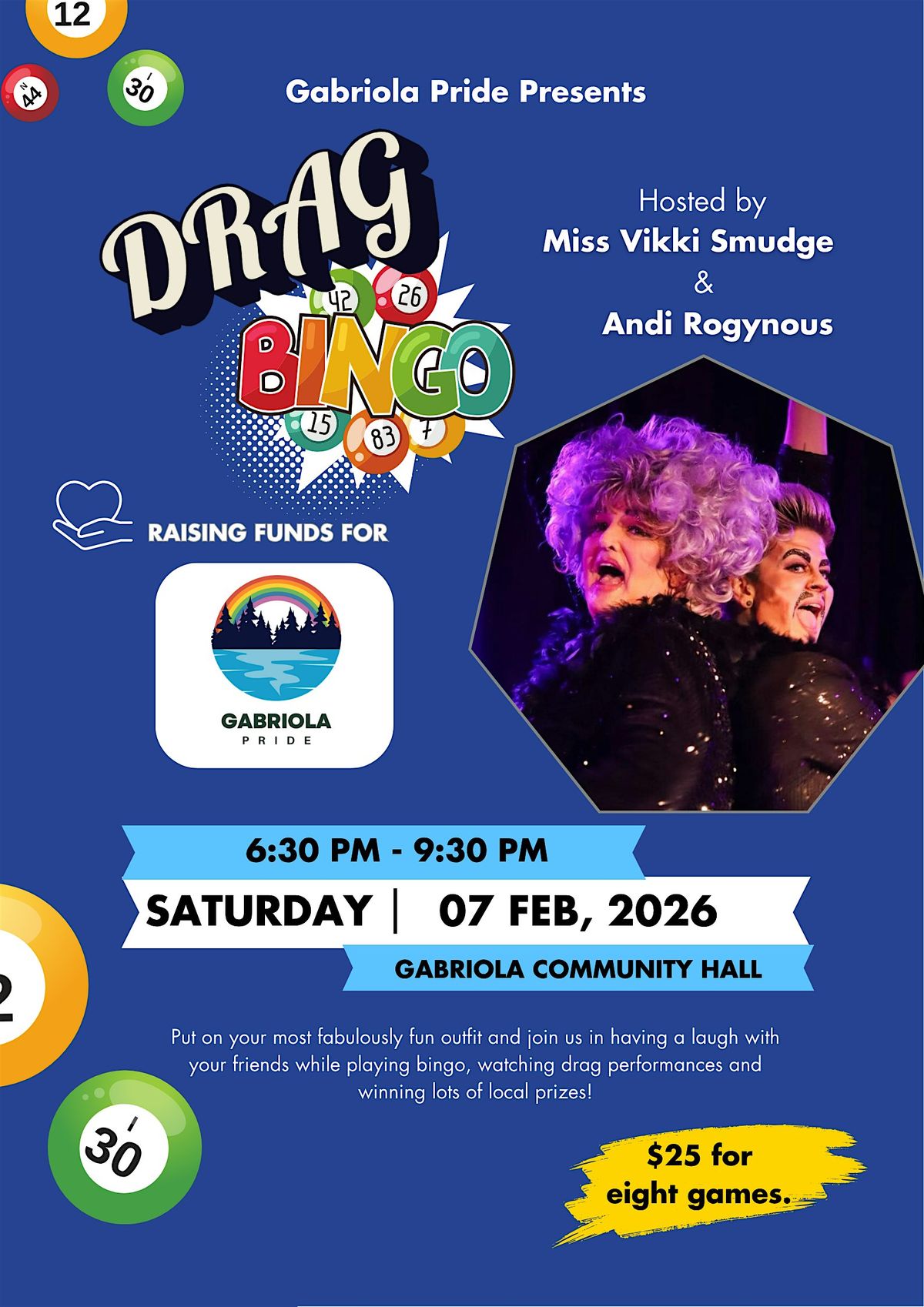 Drag Bingo Fundraiser for Gabriola Pride, 7 February | Event in Gabriola | AllEvents