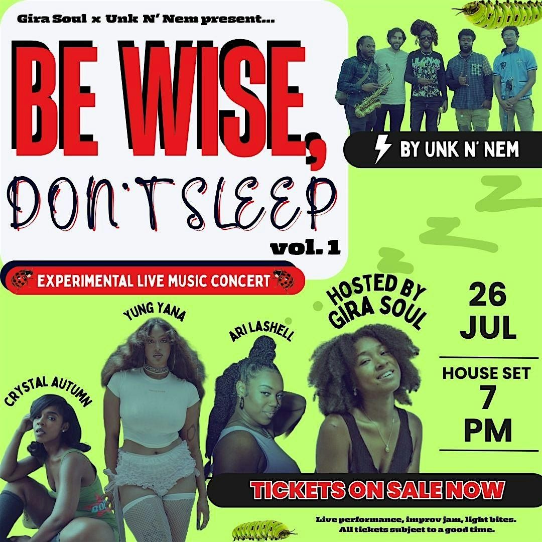 Be Wise, Don’t Sleep: An Experiment, 26 July | Event in Atlanta | AllEvents
