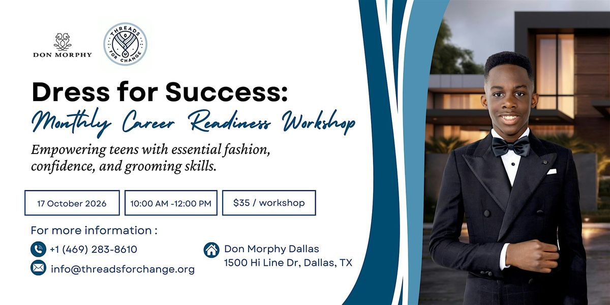 Dress for Success: Monthly Career Readiness Workshop, 17 October | Event in Dallas | AllEvents