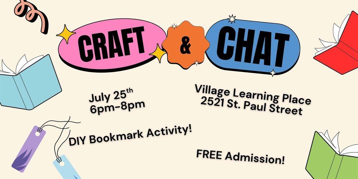 Craft & Chat, 25 July | Event in Baltimore | AllEvents