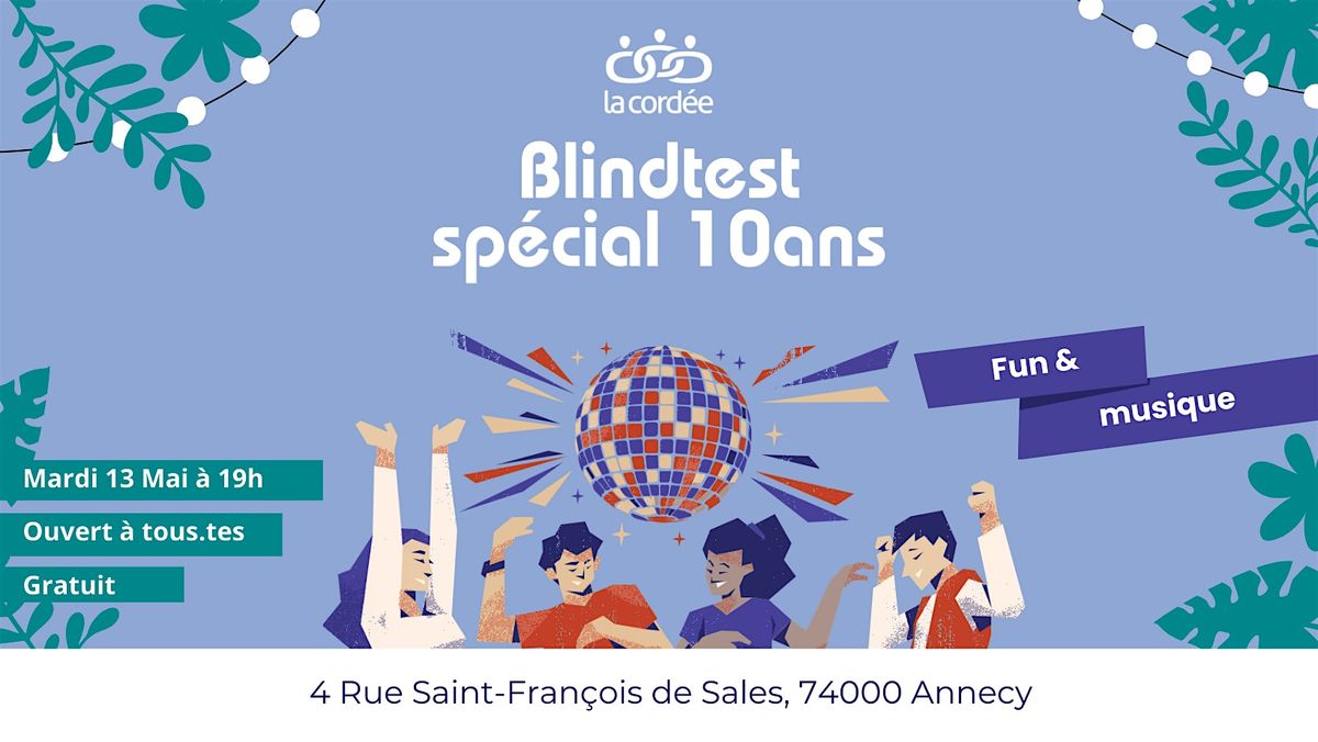 Blindtest des 10 ans de la Cordée, 22 May | Event in Annecy | AllEvents
