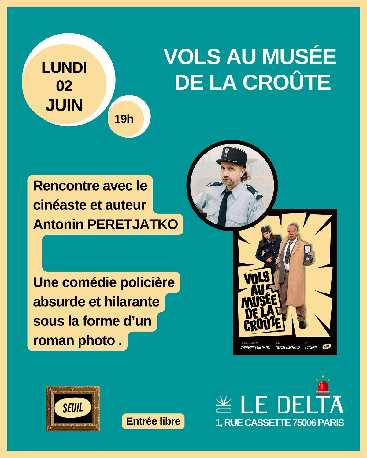Vols au musée de la Croûte - Rencontre avec Antonin PERETJATKO, 2 June | Event in Paris | AllEvents