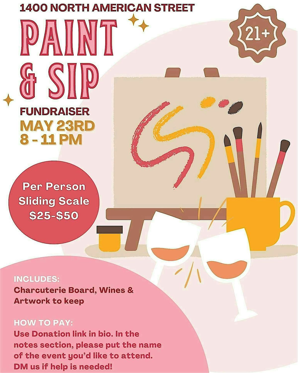 YAP Presents: Paint & Sip FUNdraiser | Event in Philadelphia | AllEvents