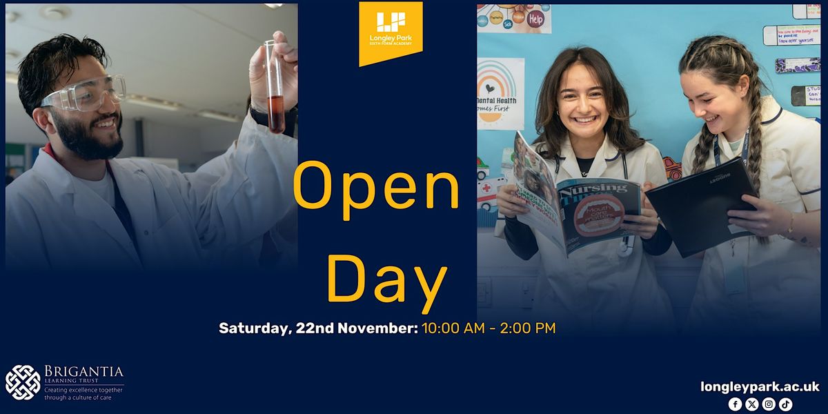 Longley Park Sixth Form Academy Open Day, 22 November | Event in Sheffield | AllEvents