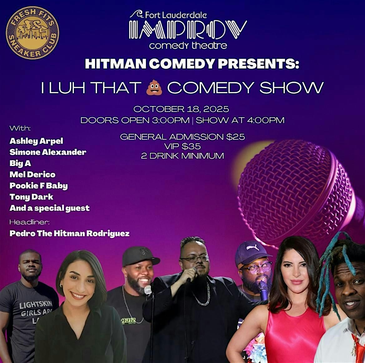Hitman comedy presents, I LUH THAT ISH Comedy show, 18 October | Event in Dania Beach | AllEvents