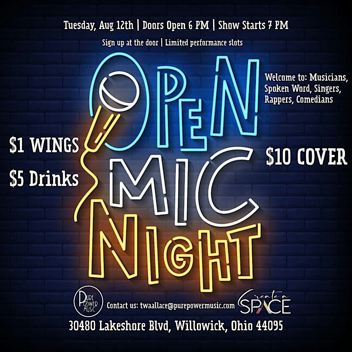 Open Mic Night | Event in Willowick | AllEvents