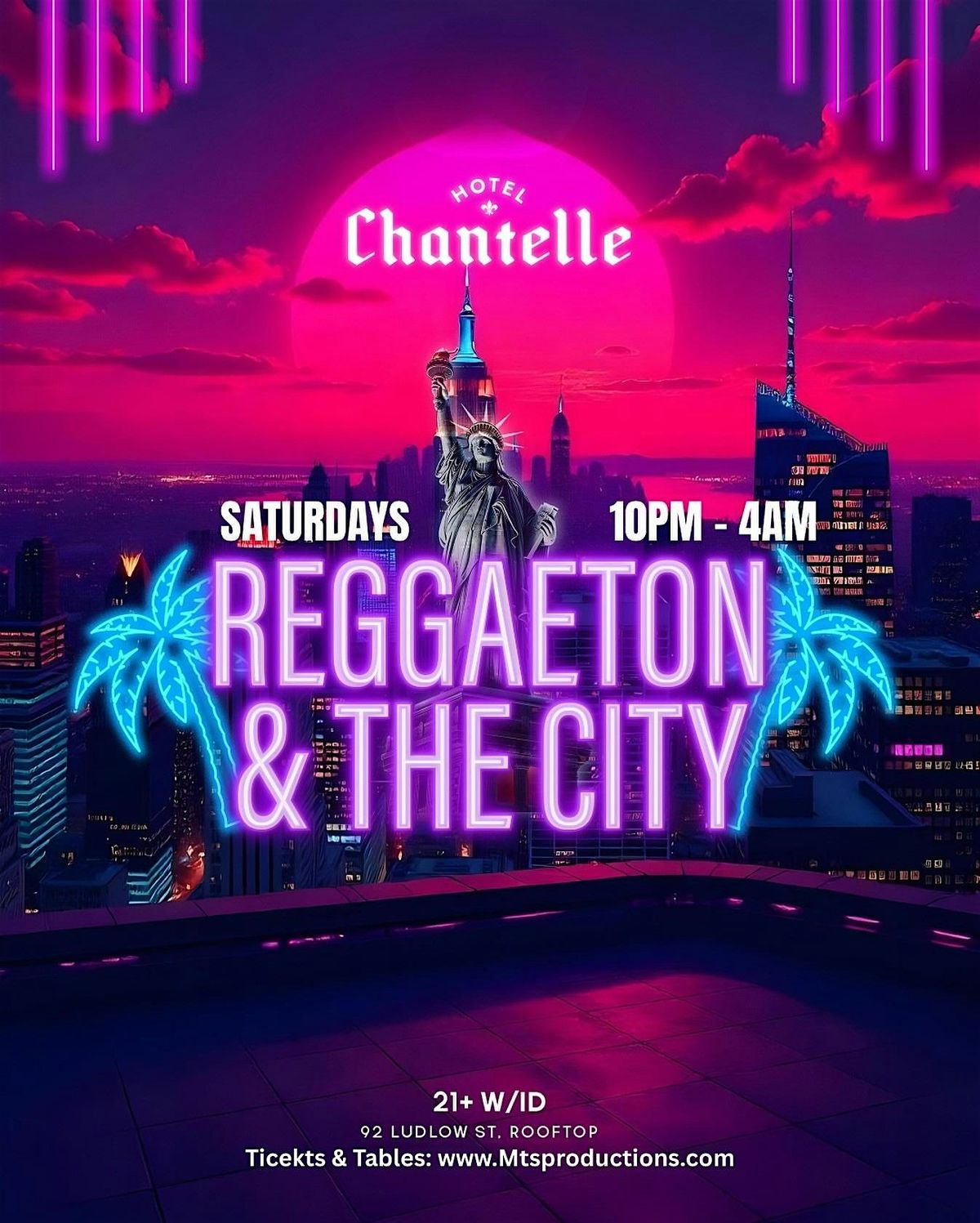 Reggaeton & the City Rooftop Party | Saturday August 9th at Hotel Chantelle, 9 August | Event in New York