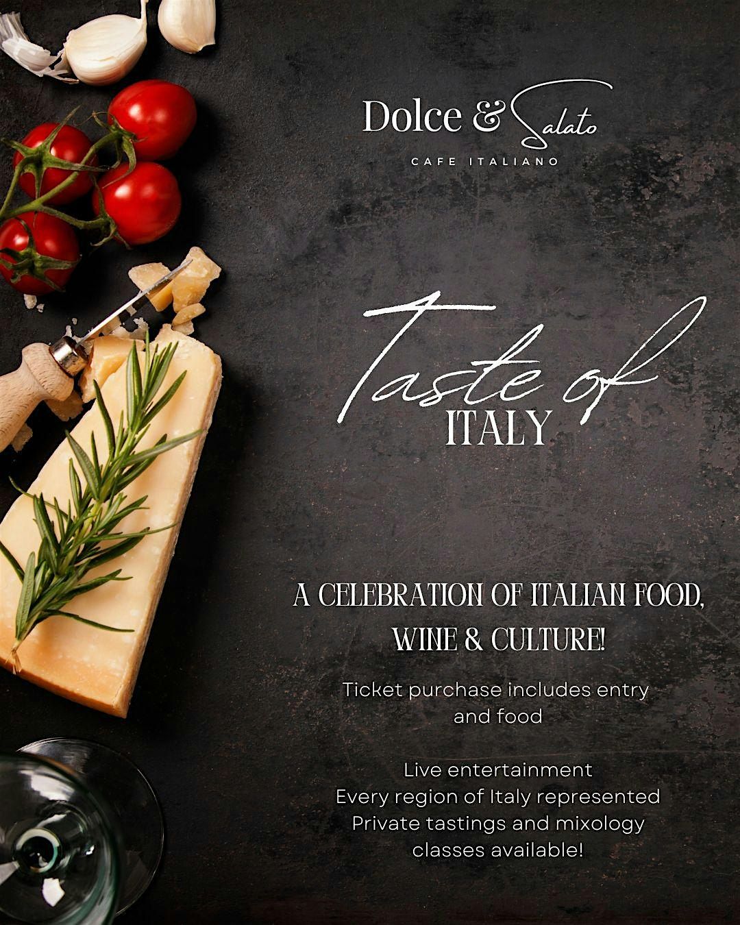 Taste of Italy – A Culinary & Wine Experience by Dolce & Salato, 28 June | Event in Providence | AllEvents
