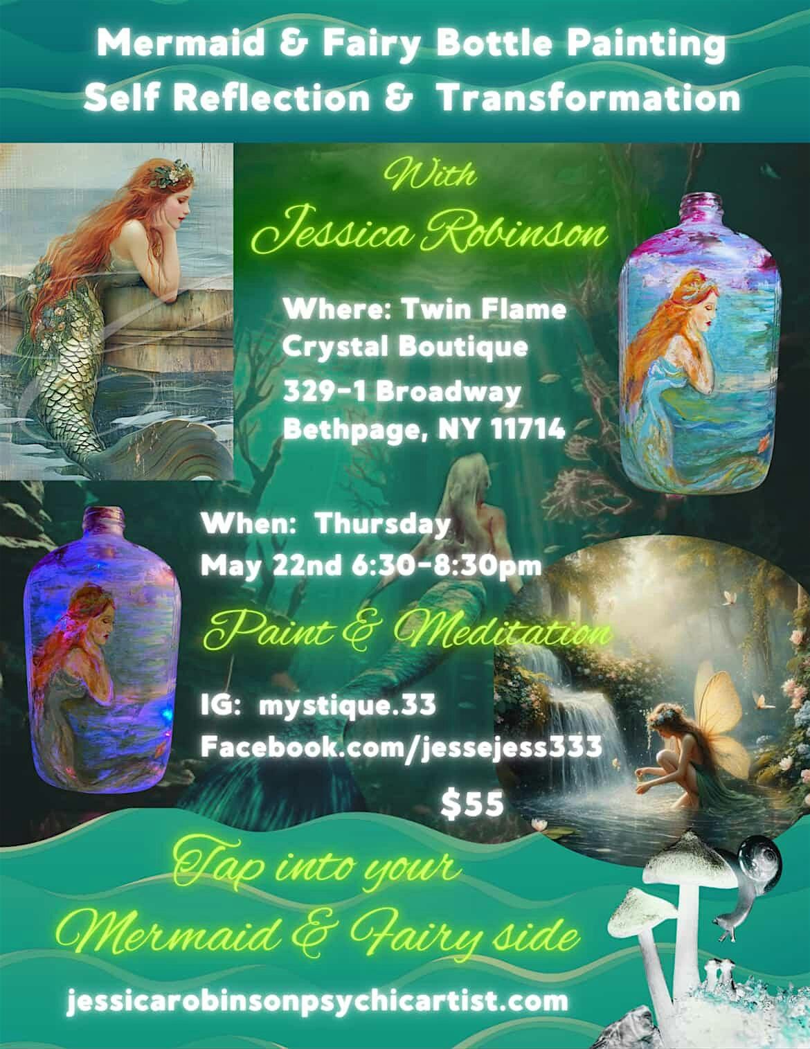 Mermaid & Fairy Bottle Painting with Jessica Robinson | Event in Bethpage | AllEvents
