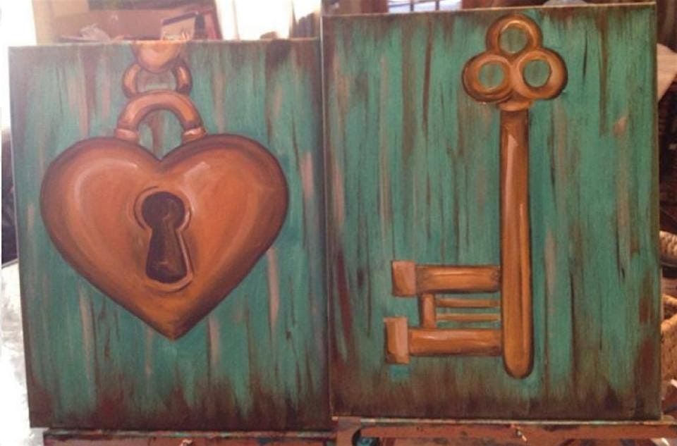 Paint and Sip Lock/Key Date Night, 22 January | Event in Fresno | AllEvents