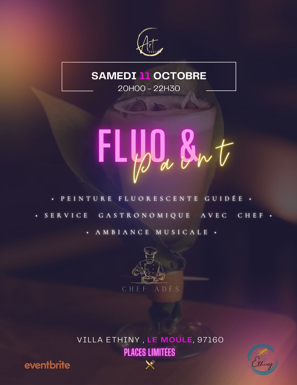FLUO & PAINT EXPÉRIENCE, 11 October | Event in Le Moule | AllEvents