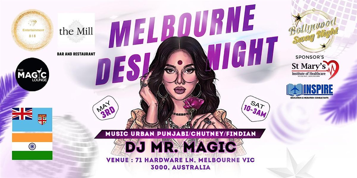 Melbourne Desi Night – Where Fiji Meets India | DJ Magic  Live | Event in Melbourne | AllEvents