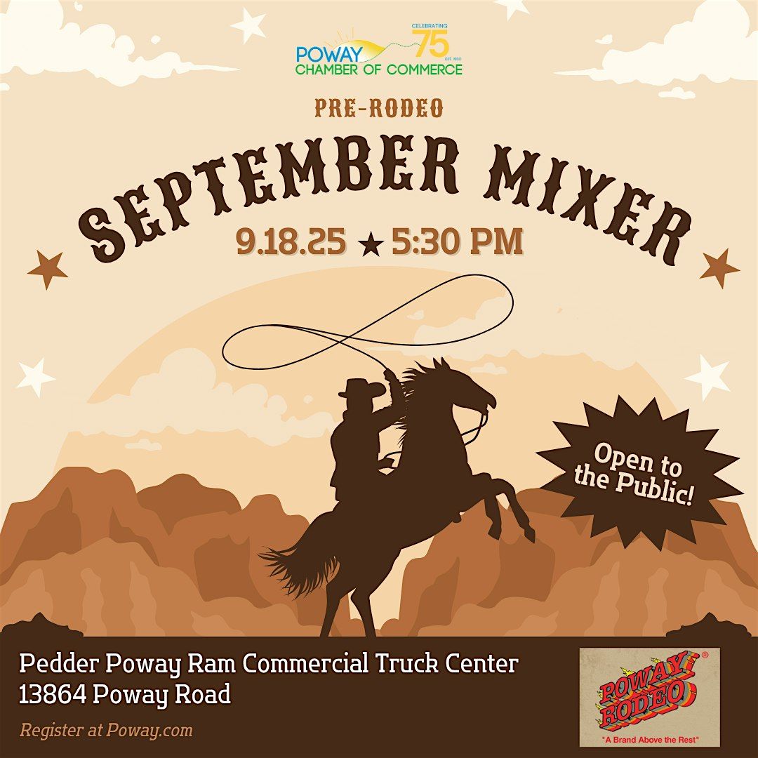 Pre-Rodeo September Mixer, 18 September | Event in Poway | AllEvents