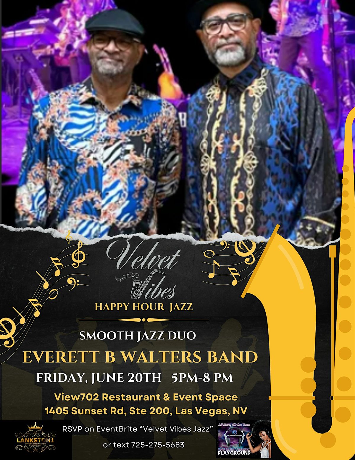 Velvet Vibes Friday "LIVE" Jazz Happy Hour ft the Everett B Walters Band, 20 June | Event in Las Vegas