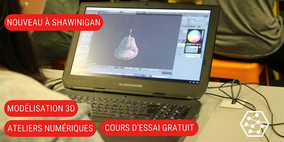 Ateliers de modélisation 3D pour les 12-17 ans! GRATUIT, 15 October | Event in Shawinigan | AllEvents