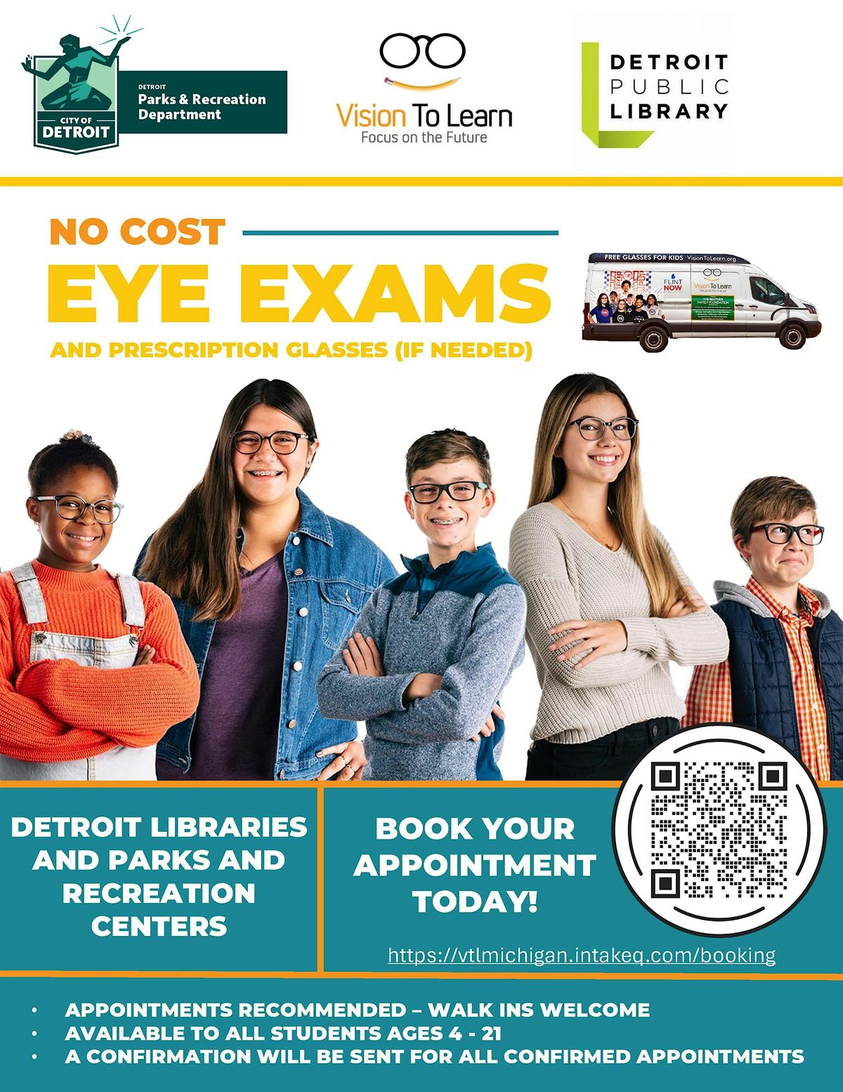 Vision to Learn- Free Exams and Eyeglasses for Kids & Teens 4-21, 4 August | Event in Detroit | AllEvents