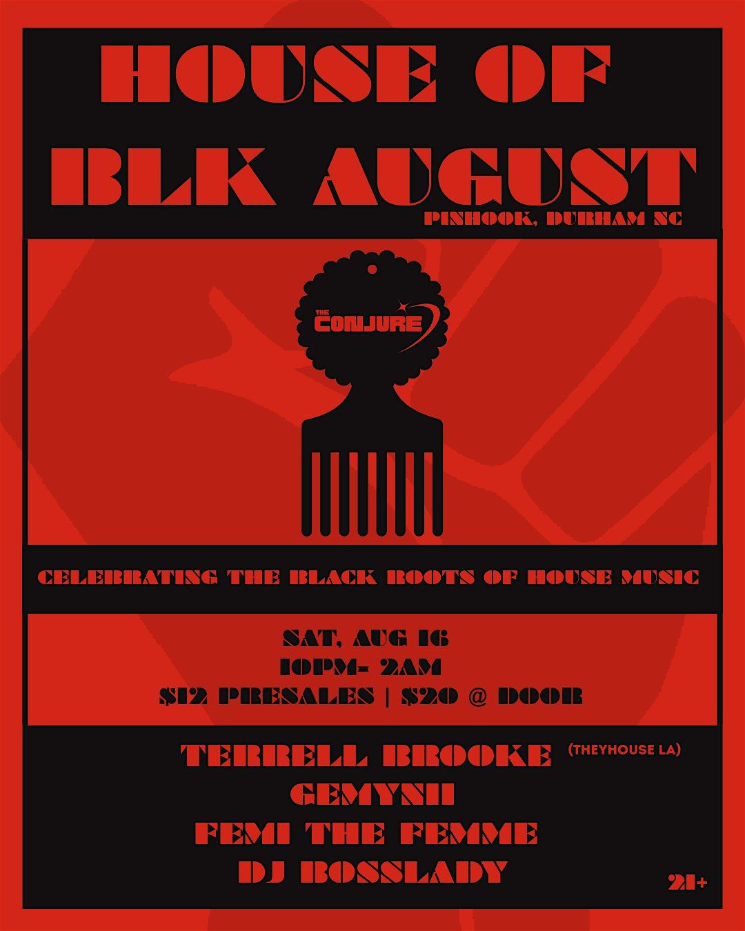 House of BLK AUGUST w/ Terrell Brooke, 16 August | Event in Durham | AllEvents