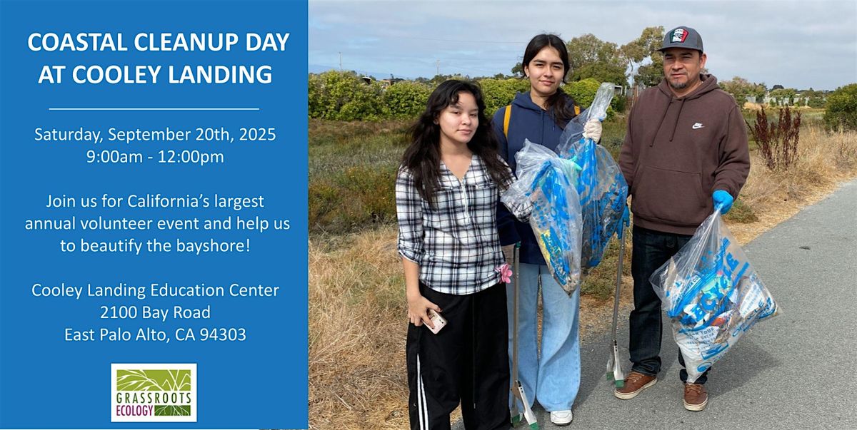 2025 California Coastal Cleanup Day at Cooley Landing, 20 September | Event in East Palo Alto | AllEvents