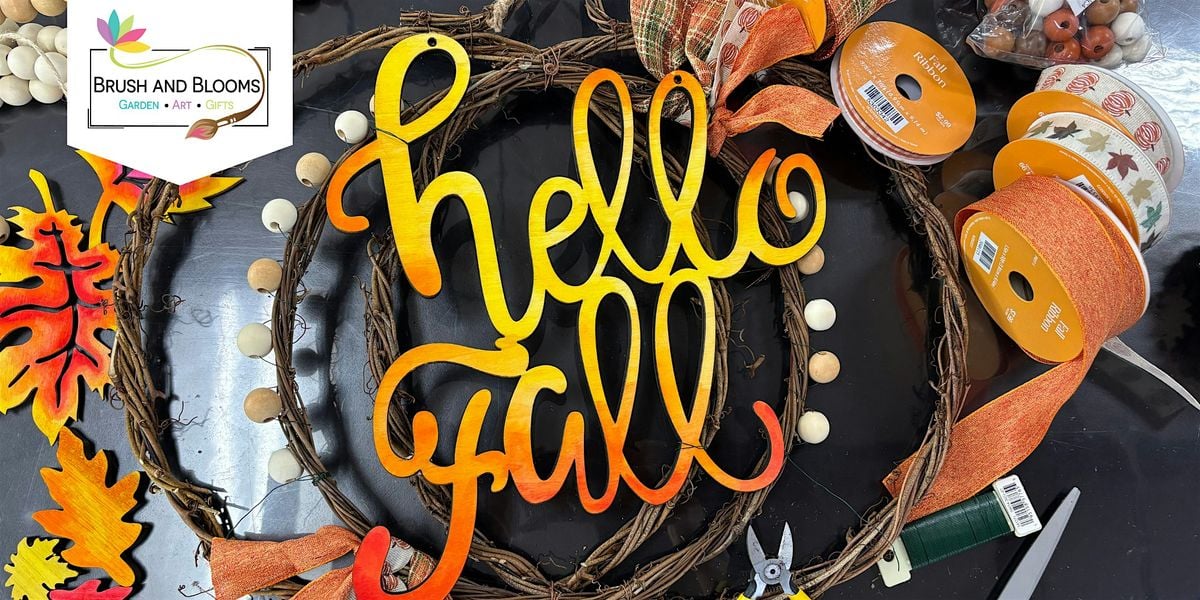 Brush and Blooms Fall Wreath Making Class, 23 August | Event in Thiensville | AllEvents