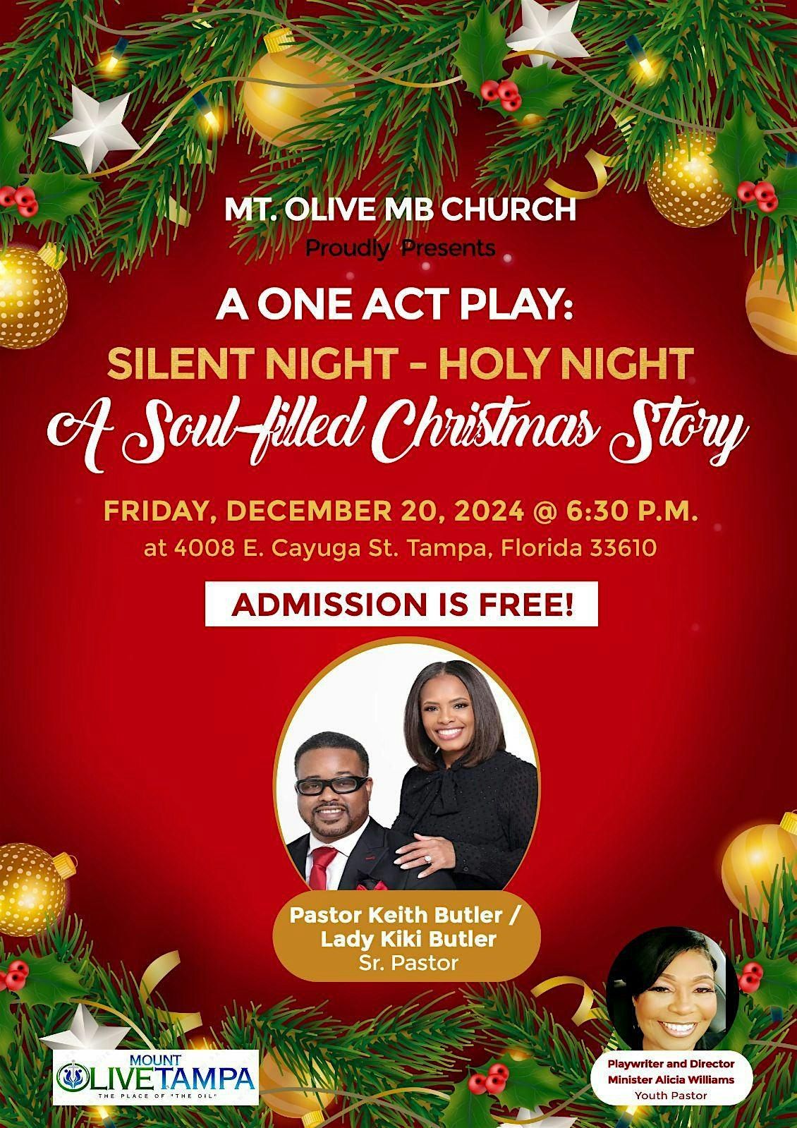 A ONE ACT PLAY SILENT NIGHT HOLY NIGHT A Soulfilled Christmas Story