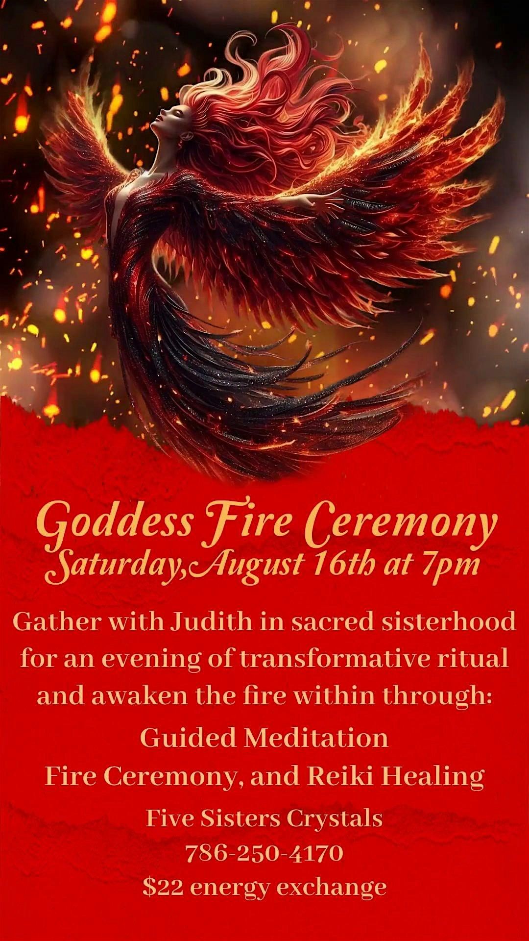 *Goddess Fire Ceremony for Release + Renewal* Event hosted by Judith, 16 August | Event in Miami | AllEvents