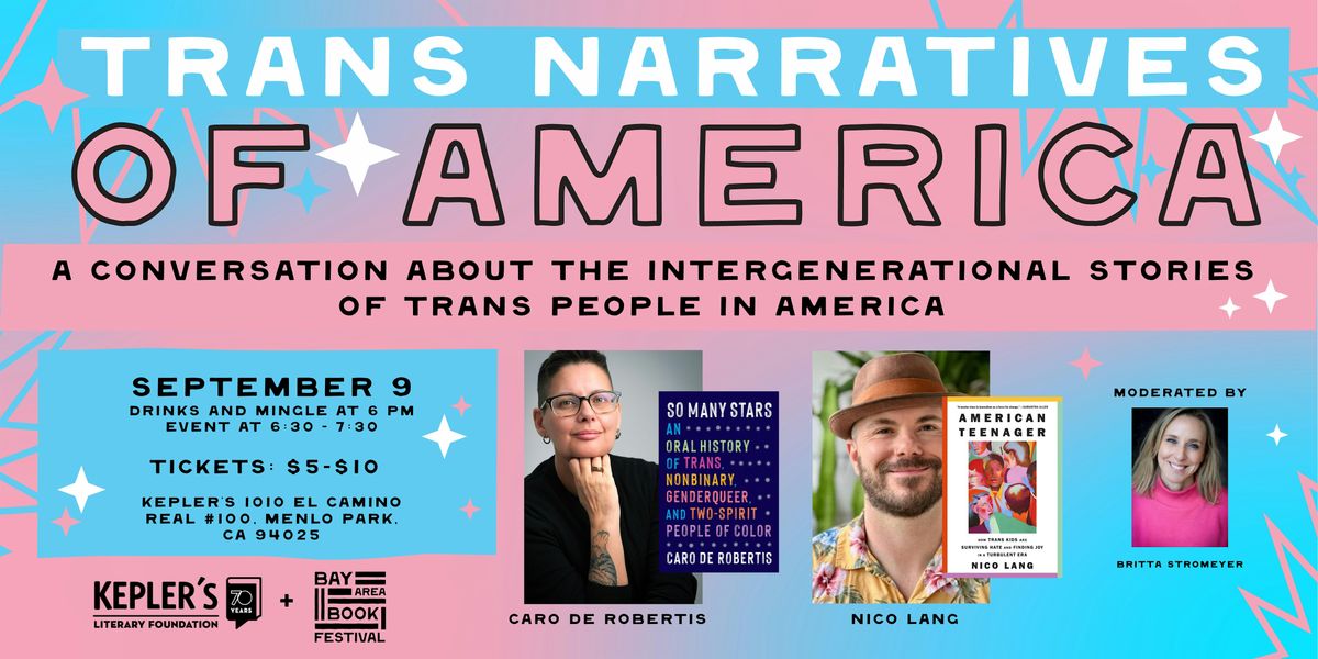 Trans Narratives of America, 9 September | Event in Menlo Park | AllEvents