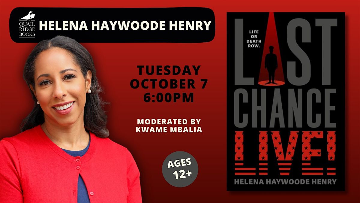 Helena Haywoode Henry | Last Chance Live!, 7 October | Event in Raleigh | AllEvents