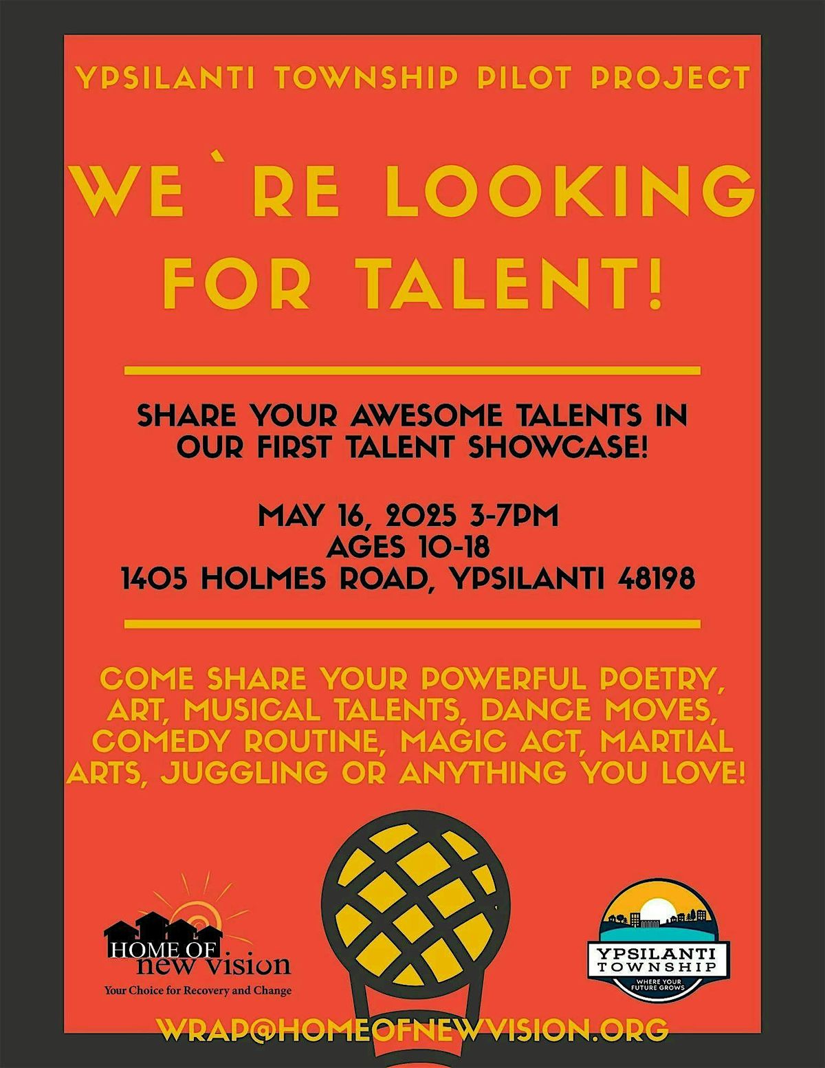 Ypsilanti Township Pilot Project - Talent Showcase, 16 May | Event in Ypsilanti | AllEvents