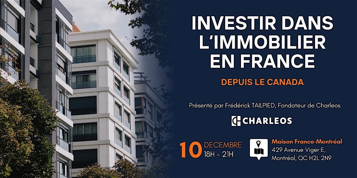 Afterwork - Investir dans l'immobilier en France depuis Montréal | Event in Montréal | AllEvents