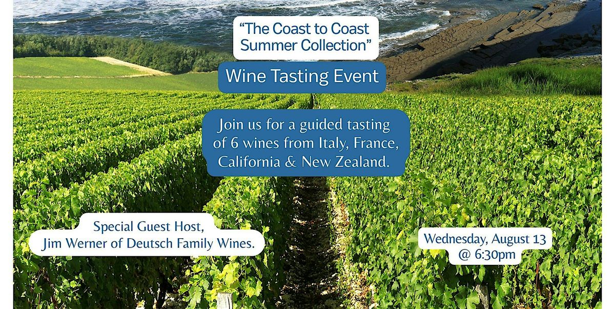 A guided wine tasting event “The Coast to Coast Summer Collection” | Event in Cleveland | AllEvents