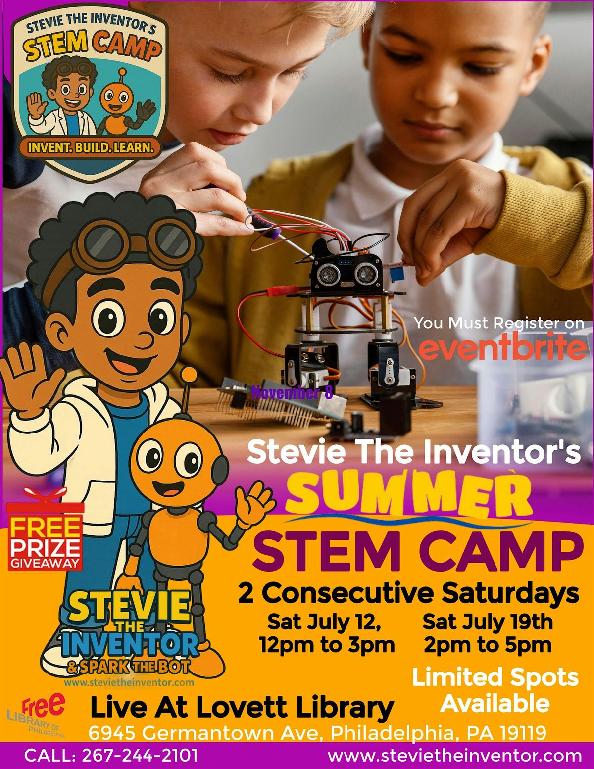 Stevie The Inventor's Summer Stem Camp At Lovett Library | Event in Philadelphia | AllEvents