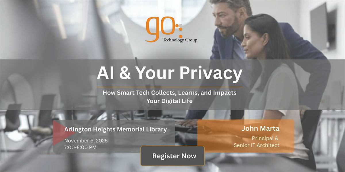 AI & Your Privacy, 6 November | Event in Arlington Heights | AllEvents