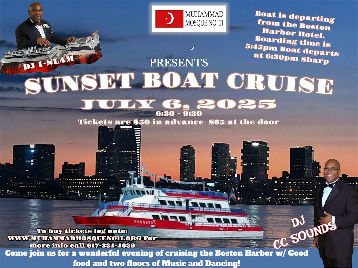 Sunset Boat Cruise 2025, 6 July | Event in Boston | AllEvents