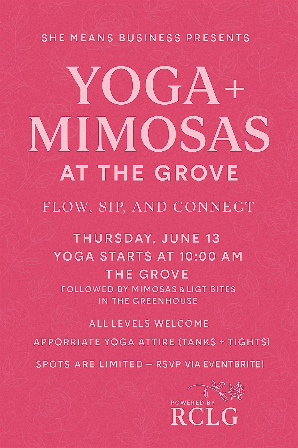 She Means Business | Empowering Women in Real Estate | Yoga & Mimosas, 13 June | Event in Tyler | AllEvents