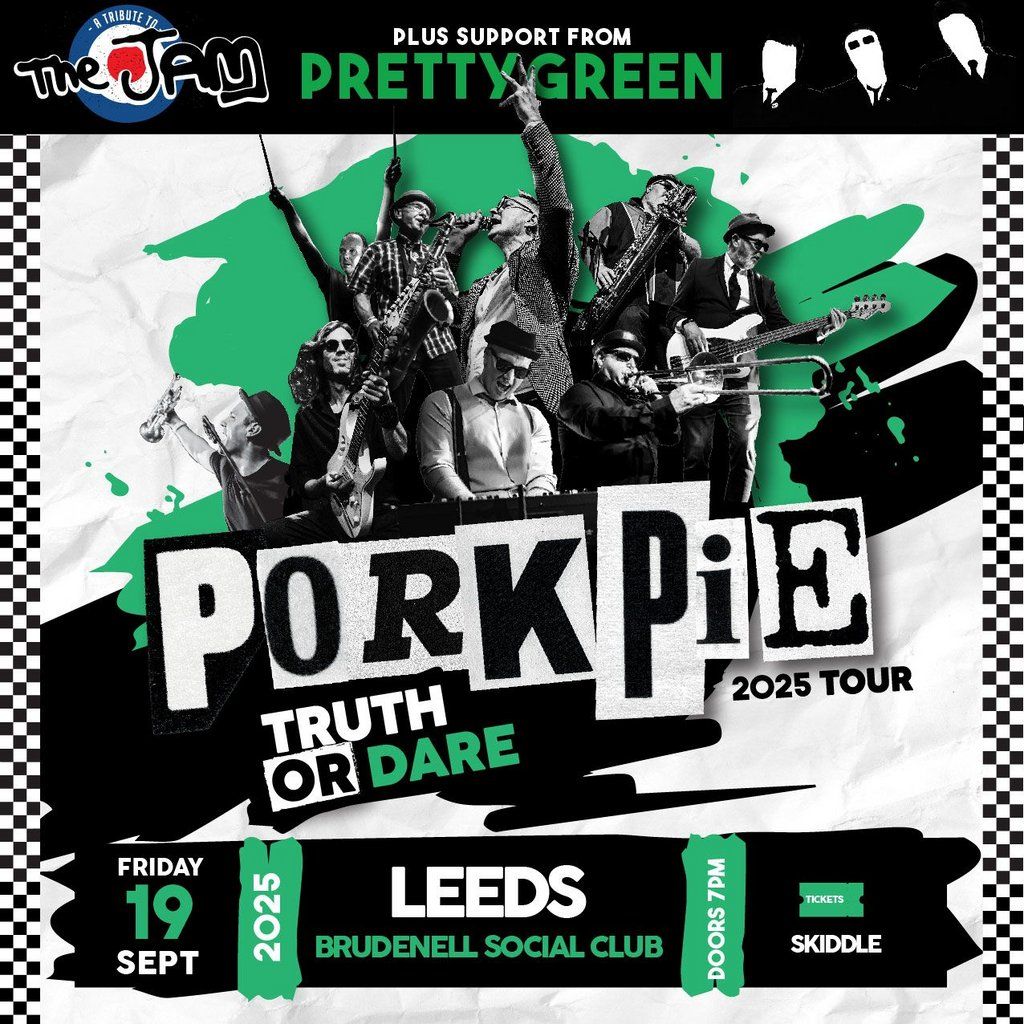 PorkPie Live & Pretty Green (The Jam) at Brudenell Social Club, 19 September | Event in Leeds | AllEvents